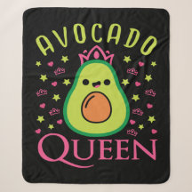 Reine de l'avocat mignonne avec cœur Fille Keto Cu