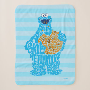 Couverture Sherpa Remplissage du Motif de monstre de cookies