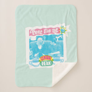 Couverture Sherpa Rencontrez-moi à Central Perk Neon Graphic