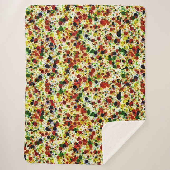 Couverture Sherpa Retro Abstract Circles & Dots (Devant)
