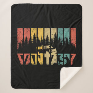 Couverture Sherpa Retro Camper Van Life - Vintage Vanlife