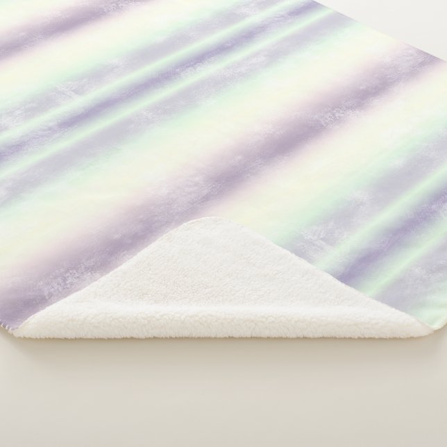Couverture Sherpa Rêve de licorne blanc violet (3/4)
