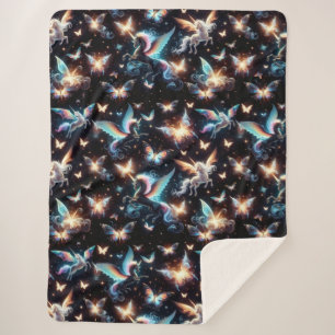 Couverture Sherpa Rêves de Licorne