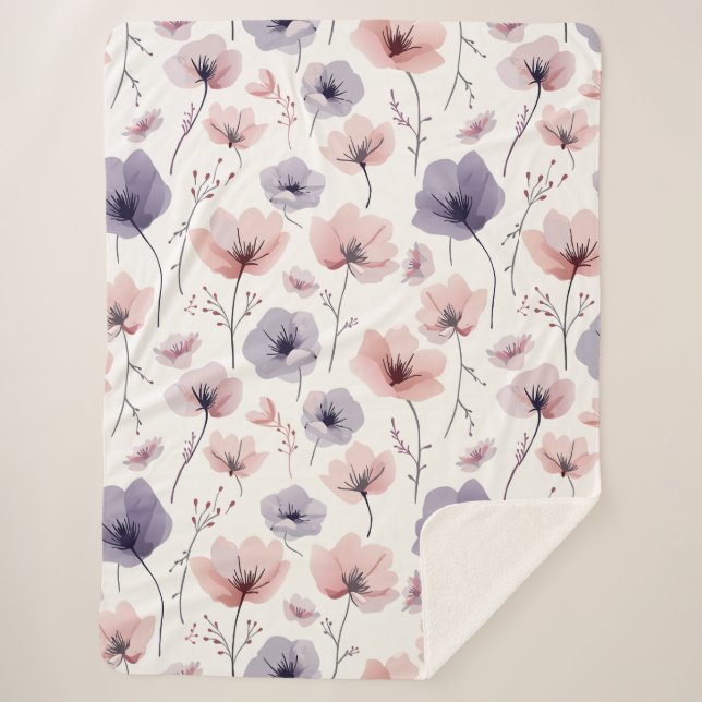 Couverture Sherpa Rêves floraux (Devant)