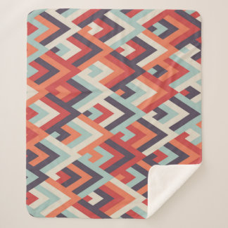 Couverture Sherpa Rhombus géométrique : Motif coloré Vintage.