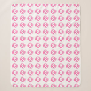 Couverture Sherpa Ribbon de sensibilisation au cancer du sein Aquare