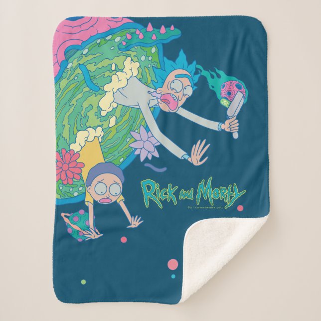 Couverture Sherpa RICK ET MORTY™ | Décrochage du portail infecté (Devant)