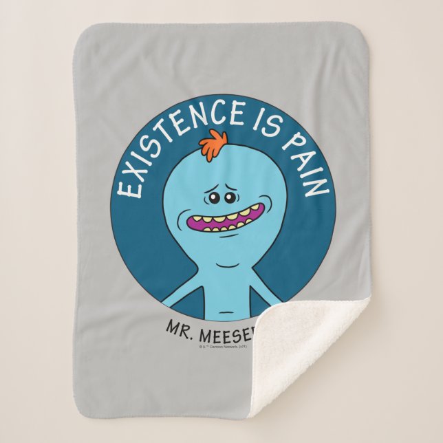 Couverture Sherpa RICK ET MORTY™ | L'Existence Est Une Douleur (Devant)