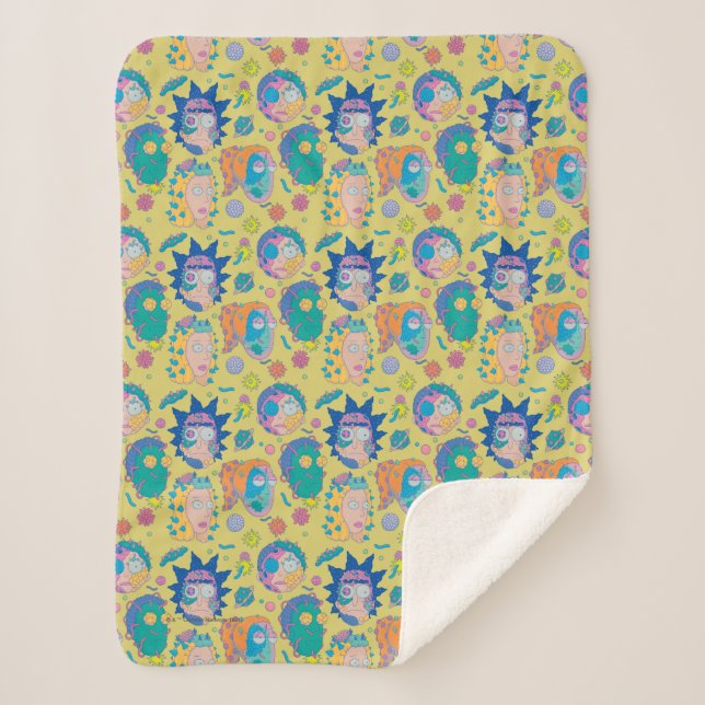 Couverture Sherpa RICK ET MORTY™ | Motif de famille Smith infecté (Devant)