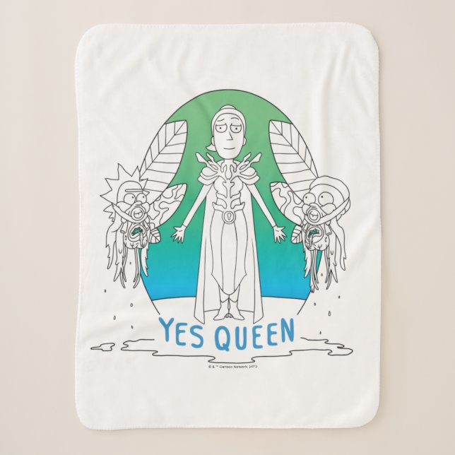 Couverture Sherpa RICK ET MORTY™ | Oui Reine (Devant)