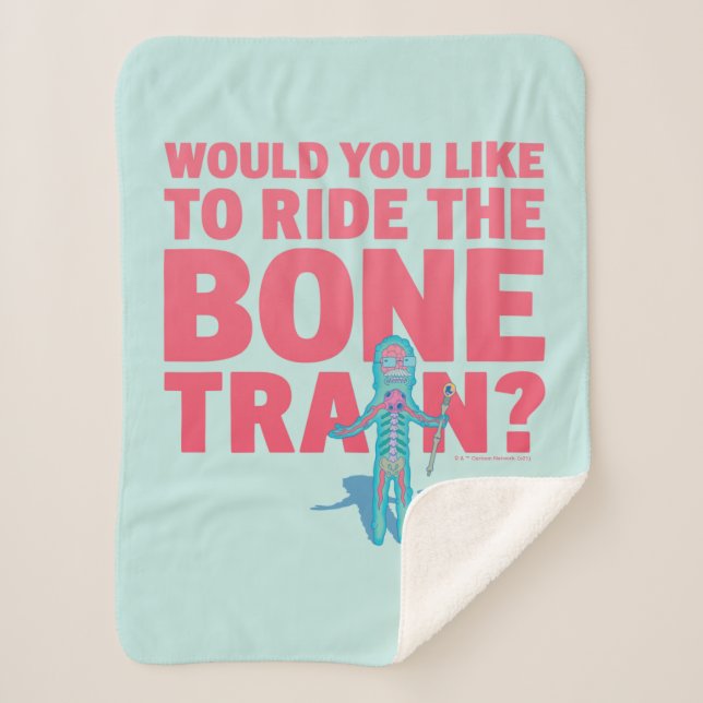 Couverture Sherpa RICK ET MORTY™ | Parc anatomique - Train osseux (Devant)