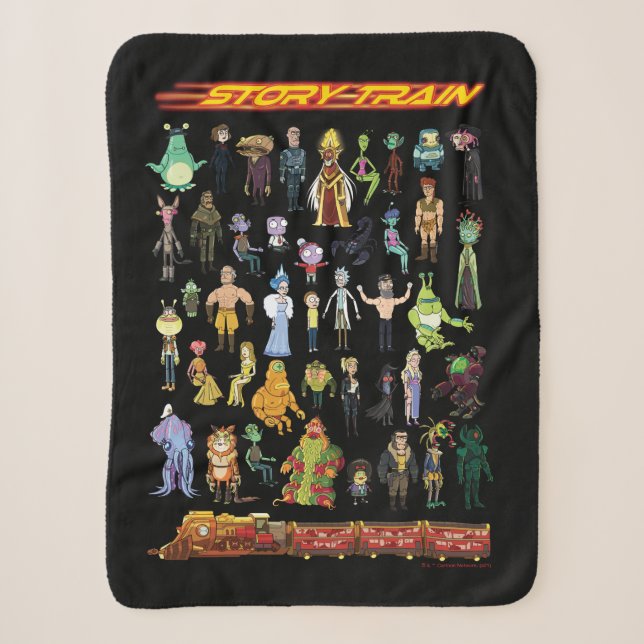 Couverture Sherpa RICK ET MORTY™ | Train d'histoire (Devant)