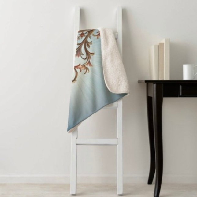 Couverture Sherpa Rose baroque (Créateur téléchargé)