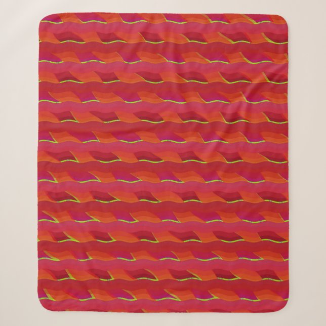 Couverture Sherpa Rose rouge chaud (Devant)