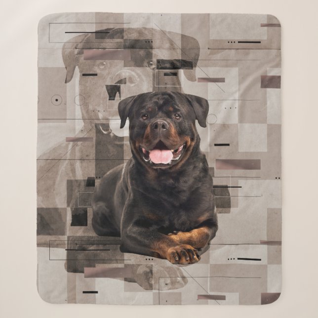 Couverture Sherpa Rottweiler - art numérique de Metzgerhund (Devant)
