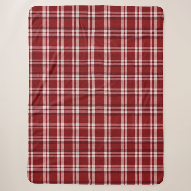 Couverture Sherpa Rouge blanc (Devant)