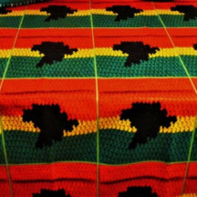 Rouge or vert noir Afrique Carte Crochet Imprimer
