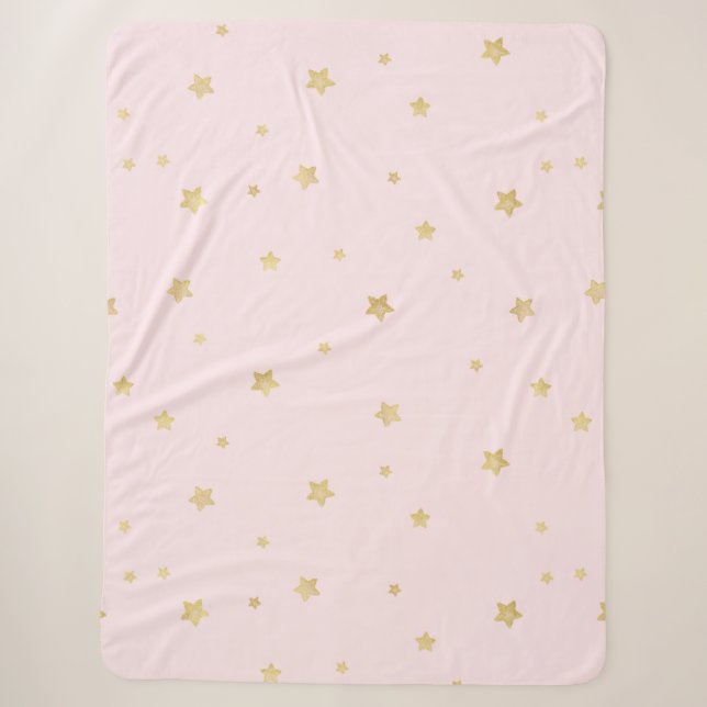 Couverture Sherpa Rougissent les étoiles roses d'or (Devant)