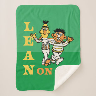Couverture Sherpa Rue Sésame Bert & Ernie Lean sur moi