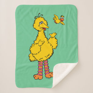 Couverture Sherpa Rue Sésame   Big Bird & Little Bird