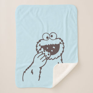 Couverture Sherpa Rue Sésame   Cookie Monster
