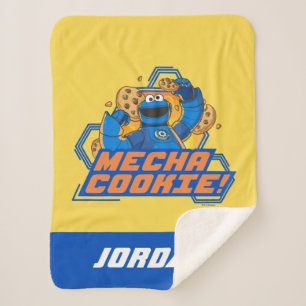 Couverture Sherpa Rue Sésame Cookie Monster Ajouter un nom