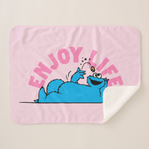 Couverture Sherpa Rue Sésame   Cookies Monster Enjoy Life
