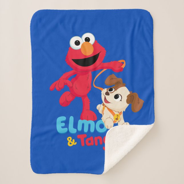 Couverture Sherpa Rue Sésame | Elmo & Tango Running (Devant)