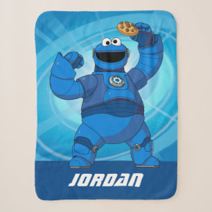 Couverture Sherpa Rue Sésame Méca Builders Cookie Monster