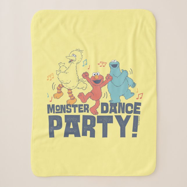 Couverture Sherpa Rue Sésame | Monster Dance Party (Devant)