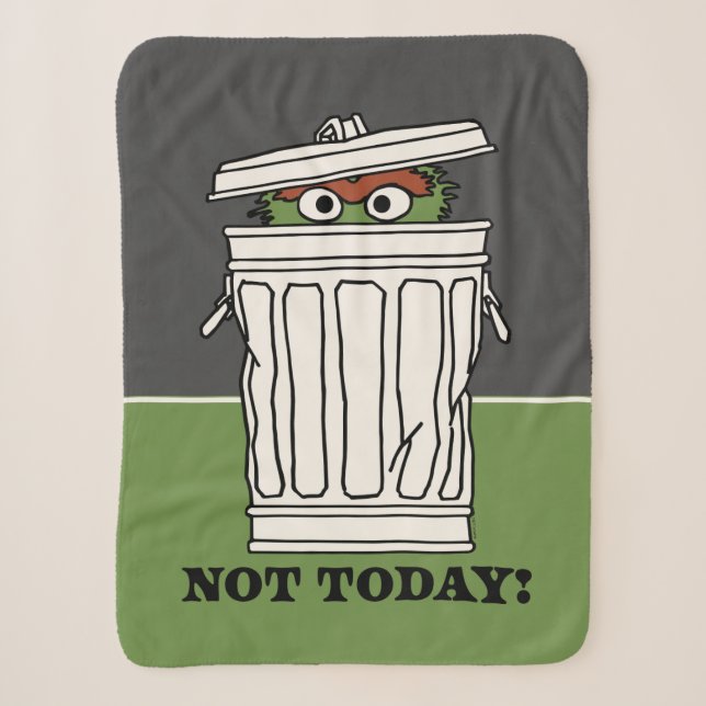 Couverture Sherpa Rue Sésame | Oscar le Grouch Pas aujourd'hui! (Devant)