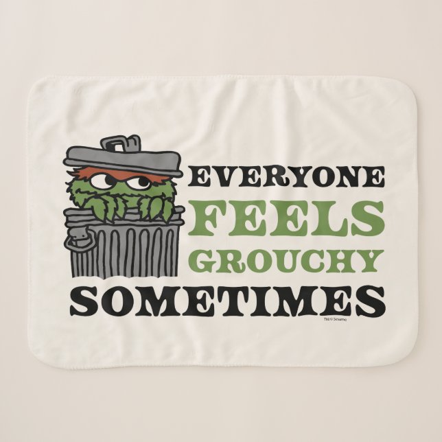 Couverture Sherpa Rue Sésame | Oscar le Grouch se sent Grouch (Devant (Horizontal))