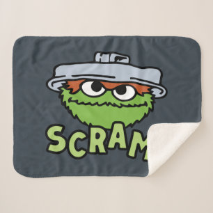 Couverture Sherpa Rue Sésame   Oscar the Grouch Scram!