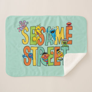 Couverture Sherpa Rue Sésame   Sesame Street Type Pals