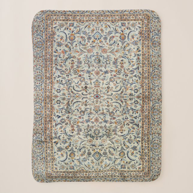 Couverture Sherpa Rug gris à la crème poussiéreuse de la Perse centr (Devant)