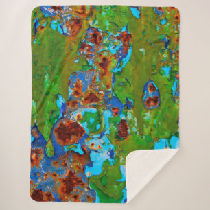 Couverture Sherpa Rust Métal Peeling Grunge Funny Deck Photo