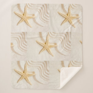Couverture Sherpa Sable et Starfish couleur neutre naturelle