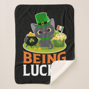 Couverture Sherpa Saint Patrick's Day Être chanceux