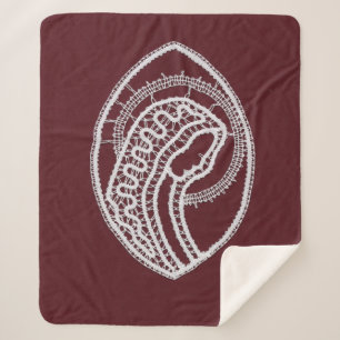 Couverture Sherpa Sainte Vierge Marie, dentelle