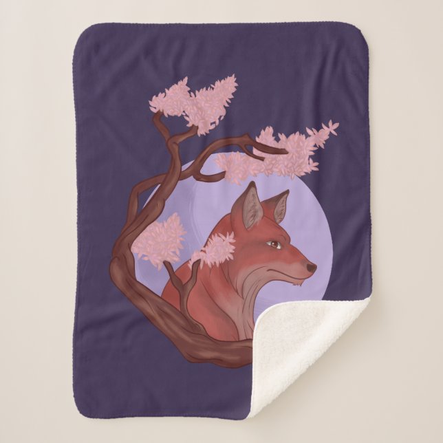 Couverture Sherpa Sakura Fox (Devant)