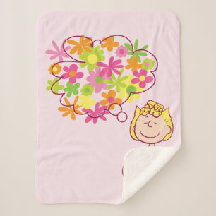 Couverture Sherpa Sally Pensant aux Fleurs