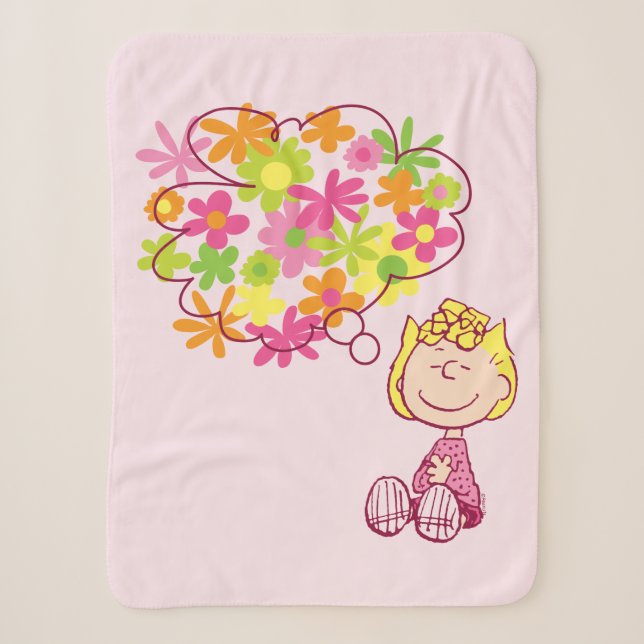 Couverture Sherpa Sally pense aux fleurs (Devant)