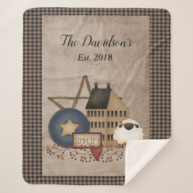 Couverture Sherpa Saltbox House Jaune - Simplifier Le Pays Primitif (Devant)