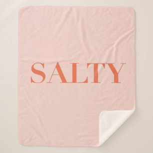Couverture Sherpa SALTY Sarcastic Typographie Design en rouge orange