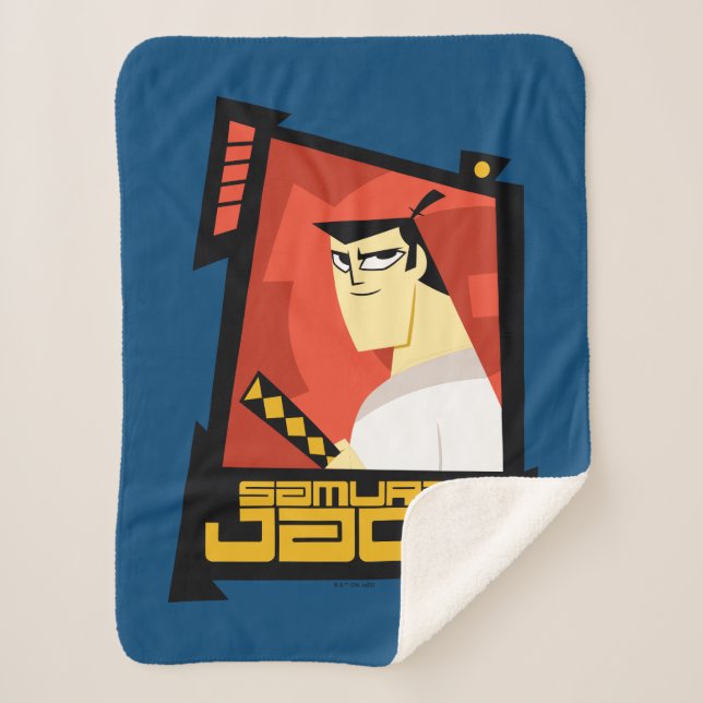 Couverture Sherpa Samurai Jack Souriant Futuristic Frame Graphic (Devant)