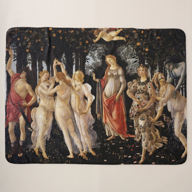 Couverture Sherpa Sandro Botticelli - La Primavera (Devant (Horizontal))