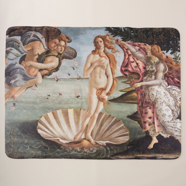 Couverture Sherpa Sandro Botticelli - Naissance de Vénus (Devant (Horizontal))
