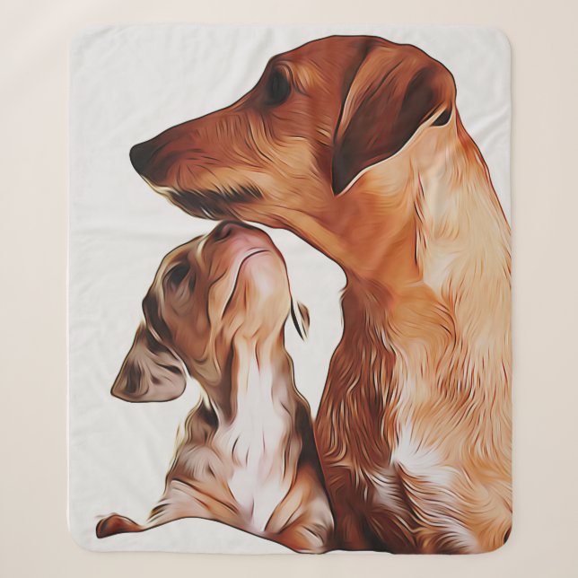 Couverture Sherpa Sausage Dog Puppies 7 Weeks Dachshund Birthday Pos (Devant)