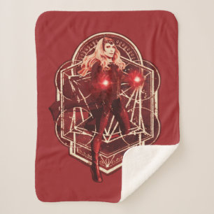 Couverture Sherpa Scarlet Witch Mystic Art Nouveau Graphisme