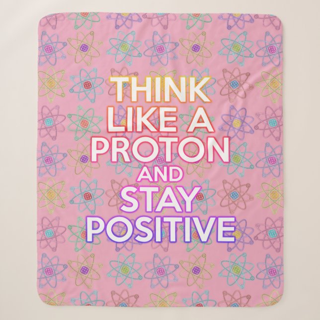 Couverture Sherpa Science amusante Attitude positive Citation Girly  (Devant)